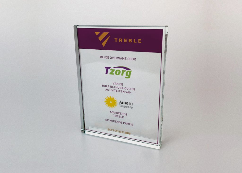 TREBLE begeleidt Tzorg bij overname hulp bij huishouden van Amaris