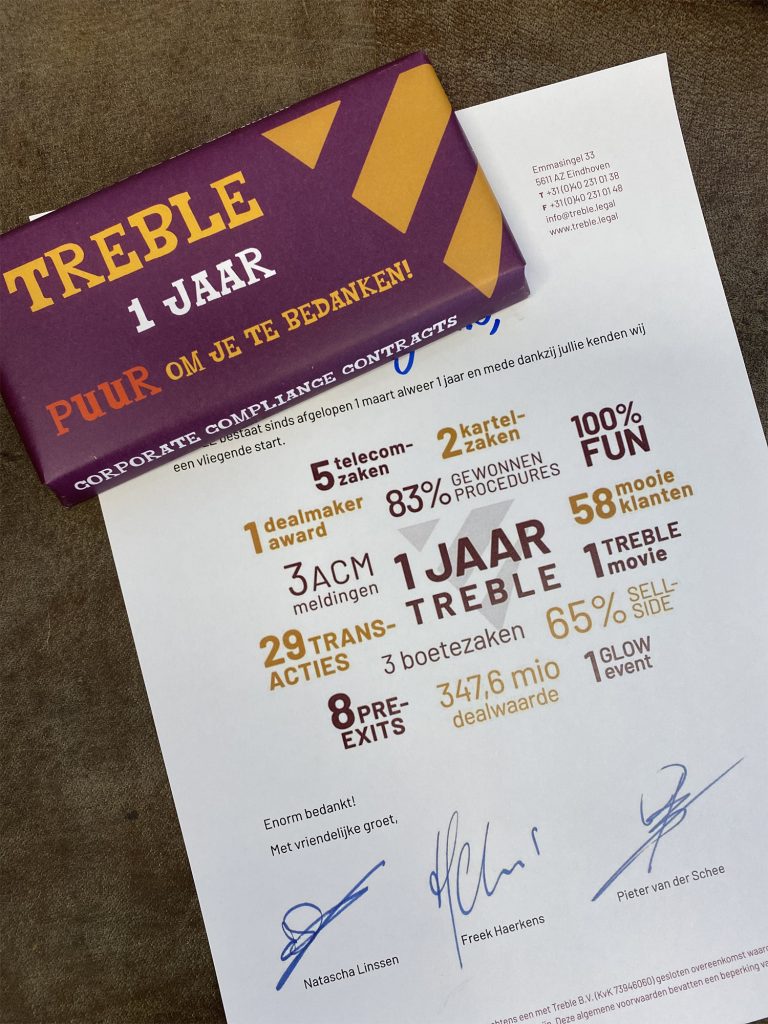 TREBLE 1 jaar